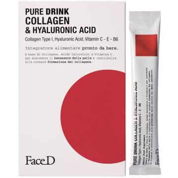 Face d pure drink collagene & acido ialuronico 30 pezzi da 15 ml