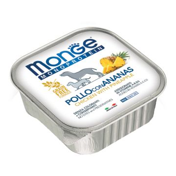 Monge Cane Monoprotein Vaschetta Adulto Pollo & Ananas 150 Gr