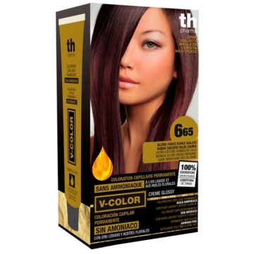Th pharma v color kit tintura senza ammoniaca n 6,65 con oro liquido