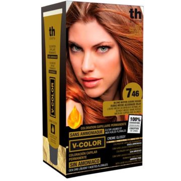 Th pharma v color kit tintura senza ammoniaca n 7,46