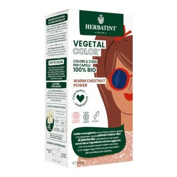 Herbatint vegetal color warm chestnut power ita 100 g