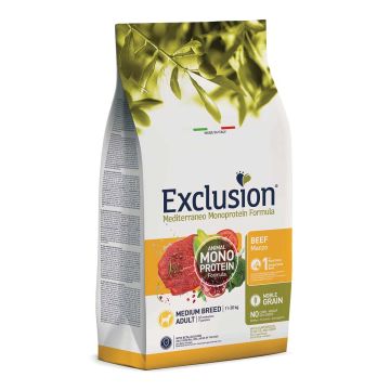 Exclusion Cane Mediterraneo Adulto Medium Manzo 3 Kg