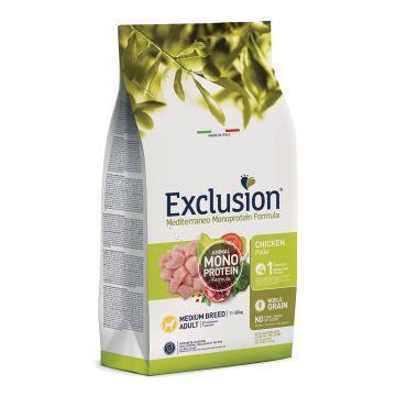 Exclusion Cane Mediterraneo Adulto Medium Pollo 3 Kg