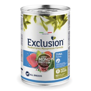 Exclusion Cane Mediterraneo Adulto All Breeds Tonno Lattina 400 Gr