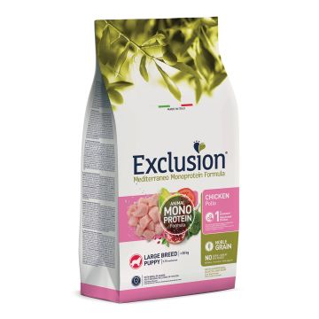 Exclusion Cane Mediterraneo Puppy Large Pollo 12 Kg