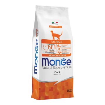 Monge Gatto Natural Superpremium Adulto Sterilizzato Anatra 10 Kg