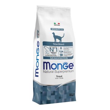Monge Gatto Natural Superpremium Adulto Sterilizzato Trota 10 Kg