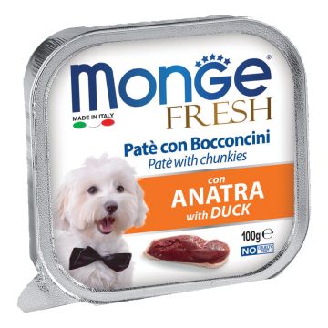 Monge Cane Fresh Vaschetta Adulto Anatra 100 Gr