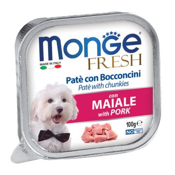 Monge Cane Fresh Vaschetta Adulto Maiale 100 Gr