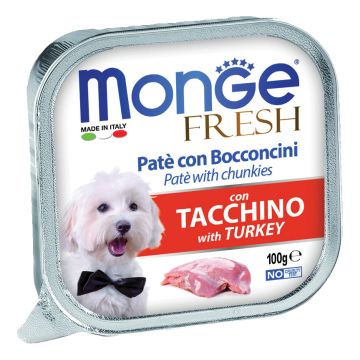 Monge Cane Fresh Vaschetta Adulto Tacchino 100 Gr