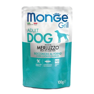 Monge Cane Grill Busta Adulto Merluzzo 100 Gr