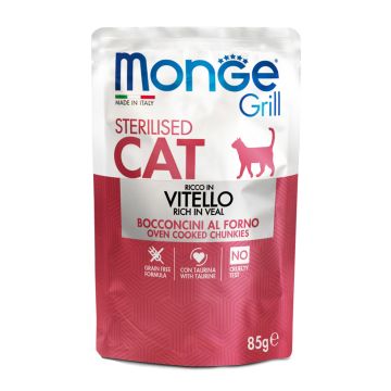 Monge Gatto Grill Busta Adulto Sterilizzato Vitello 85 Gr