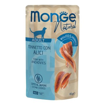 Monge Gatto Natural Busta Adulto Tonno & Acciughine 80 Gr