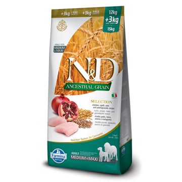 N&d dog ancestral selection chicken pomegranate medium max 15 kg N&d dog ancestral selection chicken pomegranate medium max 15 kg