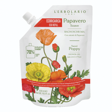 Papavero soave bagnoschiuma ricarica 500 ml