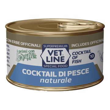Vet line per gatto cocktail di pesce naturale 70 g
