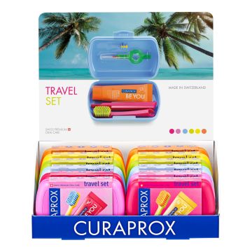 Curaprox travel set display 12 pezzi