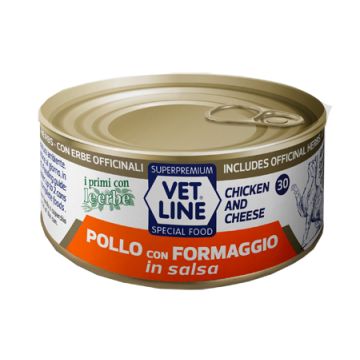 Vet line gatto pollo/formaggio salsa 70 g
