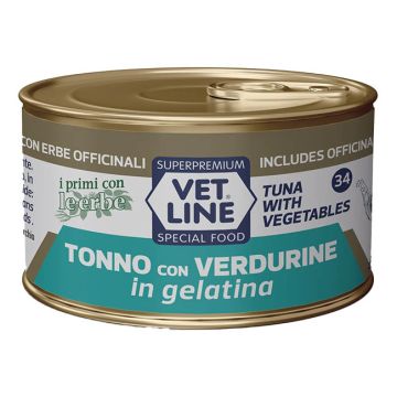 Vet line gatto tonno/verdure gelatina 70 g