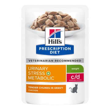 Prescription diet feline c/d urinary stress + metabolic 85 g case