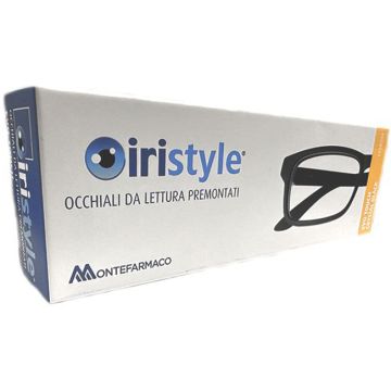 Occhiale da lettura premontato iristyle evo touch crystal black 3,0