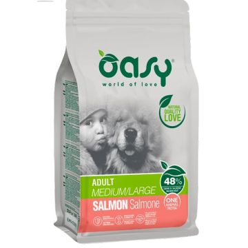Oasy Cane Oap Adulto Medium&Large Salmone 12 Kg   New Pack