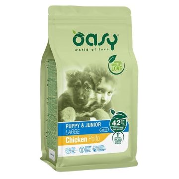 Oasy Cane Lifestage Puppy&Junior Large Pollo 3 Kg   New Pack