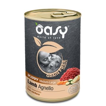 Oasy Cane Grain Free Puppy Medium&Large Tocchetti Di Agnello & Verdure 400 Gr