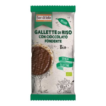 Fior di loto gallette di riso con cioccolato fondente 100 g