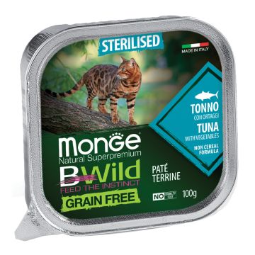 Monge bwild cat sterilised tonno/ortaggi 100 g