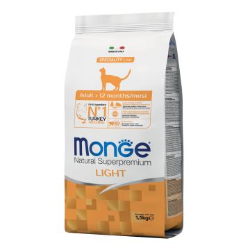 Monge Gatto Natural Superpremium Light Adulto Tacchino 1,5 Kg