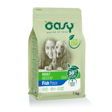 Oasy Cane Lifestage Adulto Medium Pesce 3 Kg