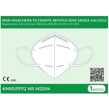 Mascherina singola dpi kn95/ffp2 nr m2004 ce