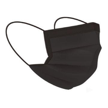 Mascherina chirurgica tipo ii nero 10 pezzi