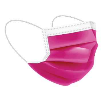Mascherina chirurgica tipo ii rosa 10 pezzi