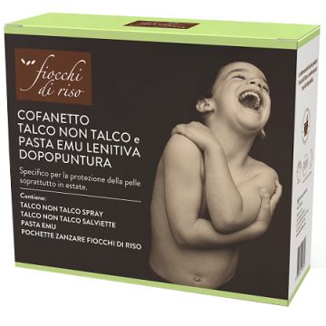Fiocchi di riso cofanetto zanzare talco + pasta emu + talco non talco salviette