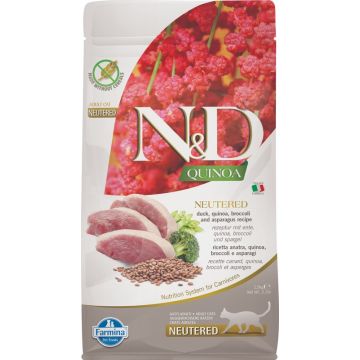 N&d quinoa cat duck broccoli asparagus neutered adult 1,5 kg