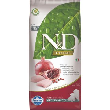 Farmina Cane N&D Prime Puppy Medium&Maxi Pollo & Melograno 12 Kg