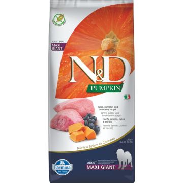 N&d pumpkin dog agnello e mirtillo adult maxi giant 12 kg