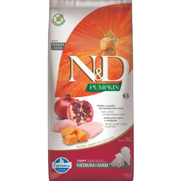 N&d pumpkin dog pollo e melograno puppy medium/max 12 kg