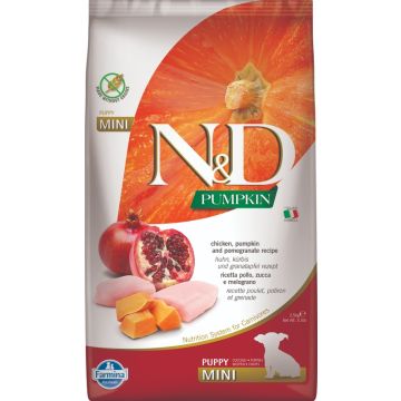 Farmina Cane N&D Pumpkin Puppy Mini Pollo, Zucca & Melograno 2,5 Kg