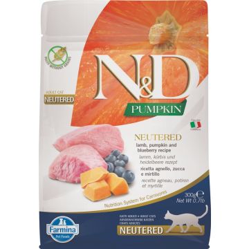N&d pumpkin cat agnello e mirtillo ad neutered 300 g
