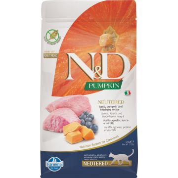 Farmina Gatto N&D Pumpkin Neutered Agnello, Zucca & Mirtillo 1,5 Kg
