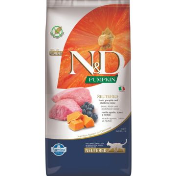 N&d pumpkin cat agnello e mirtillo ad neutered 5 kg