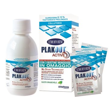 Emoform plakout active 0,12% 200 ml + 3 buste