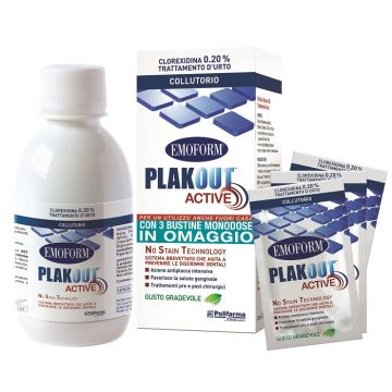 Emoform plak out active 0,20% 200 ml + 3 buste