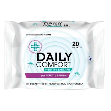 Daily comfort antizanzare salviette 20 pezzi