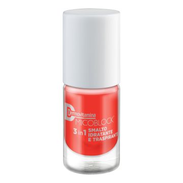 Dermovitamina micoblock 3 in 1 smalto idratante e traspirante arancio brillante 5 ml