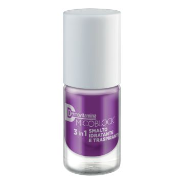 Dermovitamina micoblock 3 in 1 smalto idratante e traspirante viola 5 ml