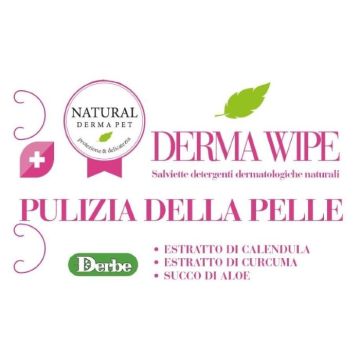 Natural derma pet salviette dermawipe 15 pezzi